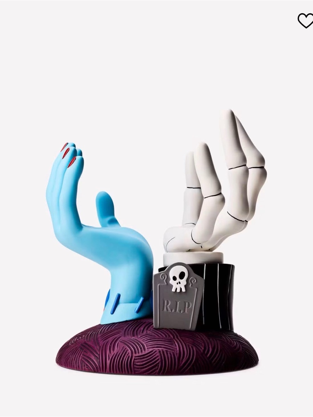 Bath Body Works Nightmare Before Christmas Jack Sally Hands Candle Holder NIB